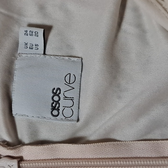 ASOS Curve Cream Lace Midi Dress - Picture 6 of 8